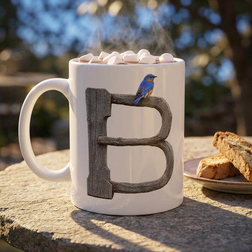 Blue Bird 11oz White Mug