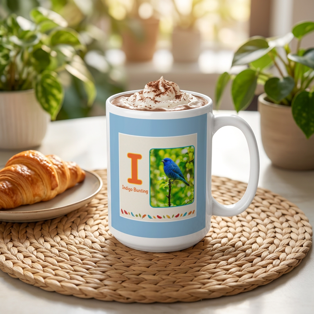 Indigo Bunting Jumbo Mug, 20oz