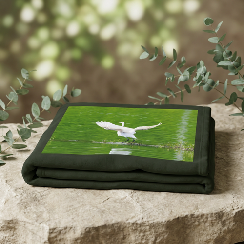 Egret Velveteen Microfiber Blanket (Two-sided print)