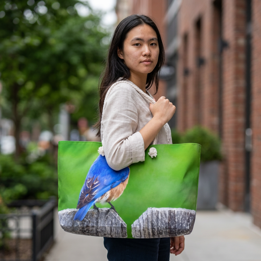 Eastern Blue Bird Weekender Bag