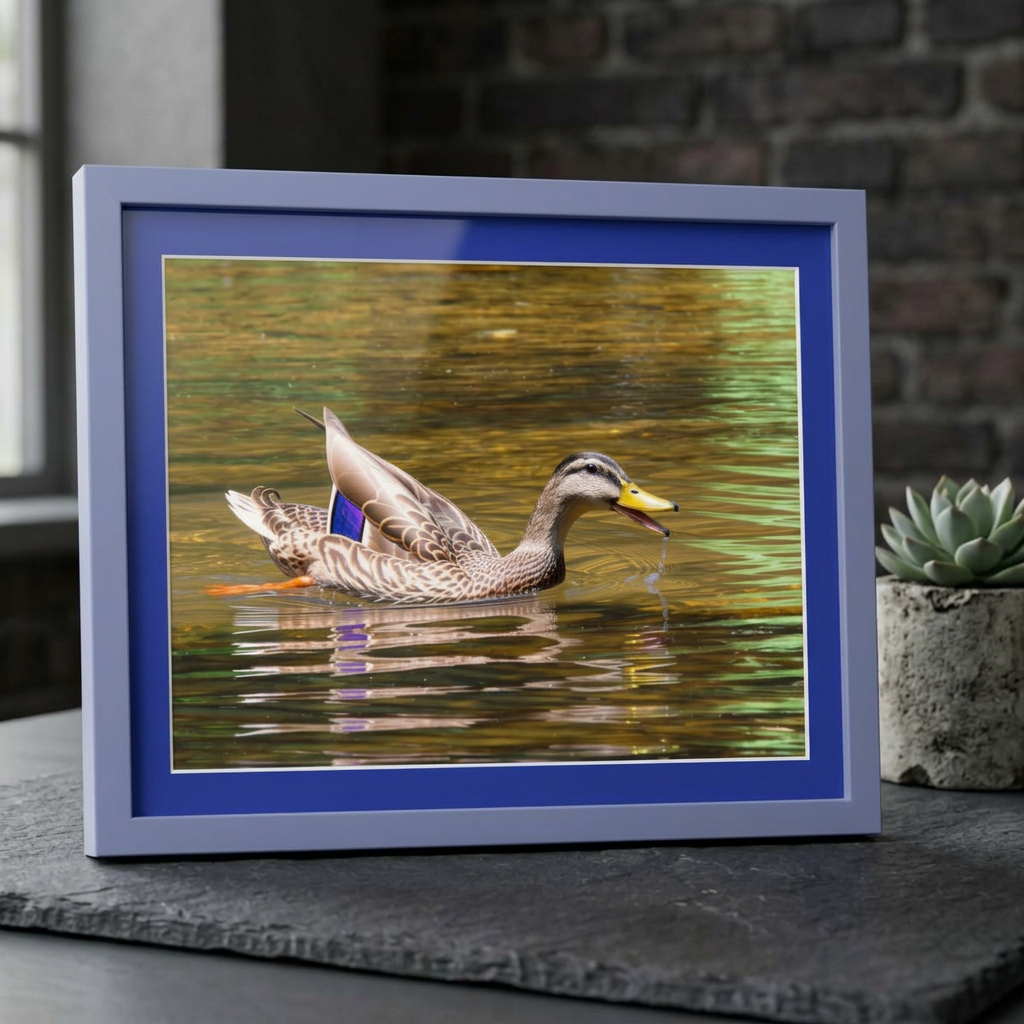 Mallard Duck Wood Topped Wall Tapestry