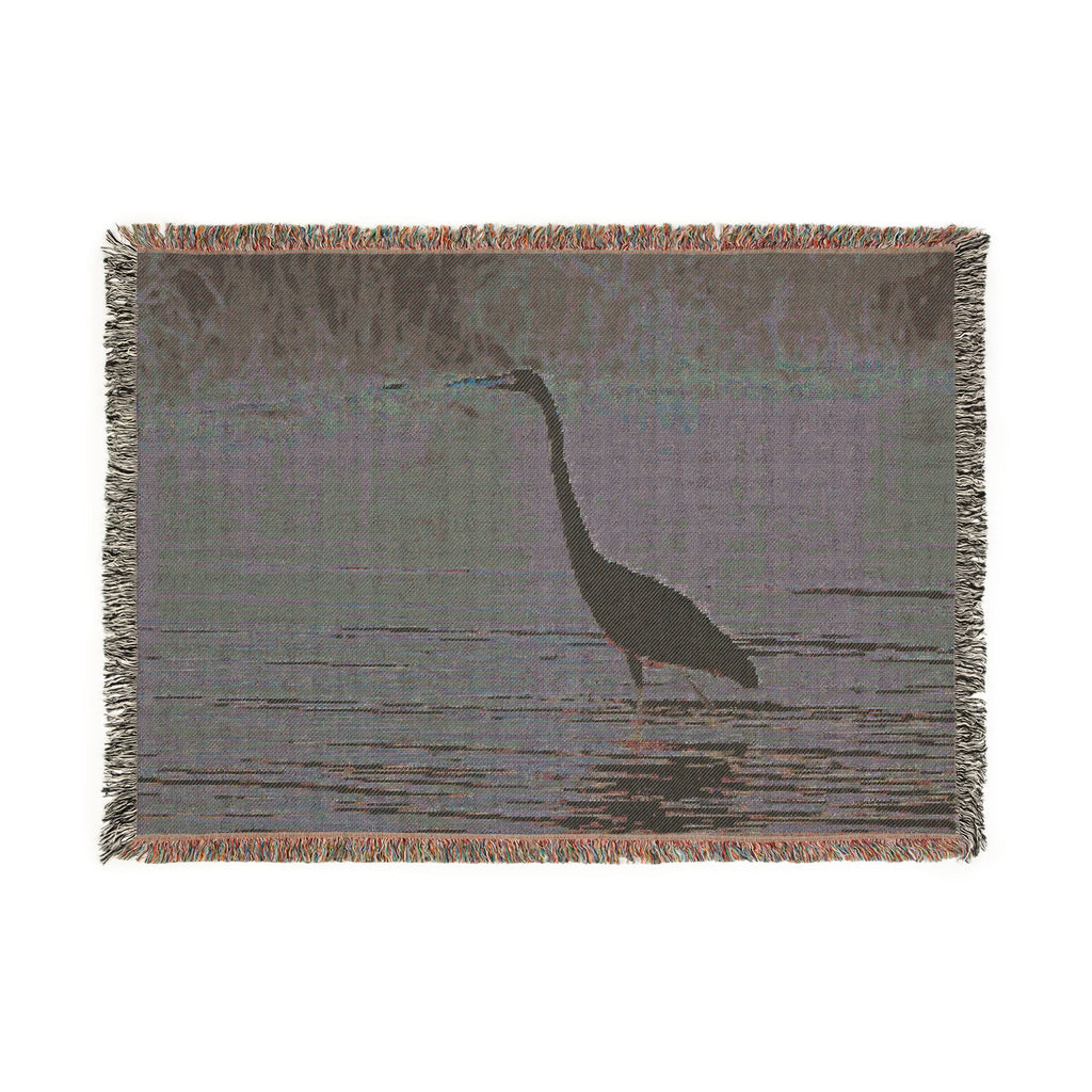 Great Egret Woven Throw Blanket Wildlife Photography Tapestry | Poli Roam