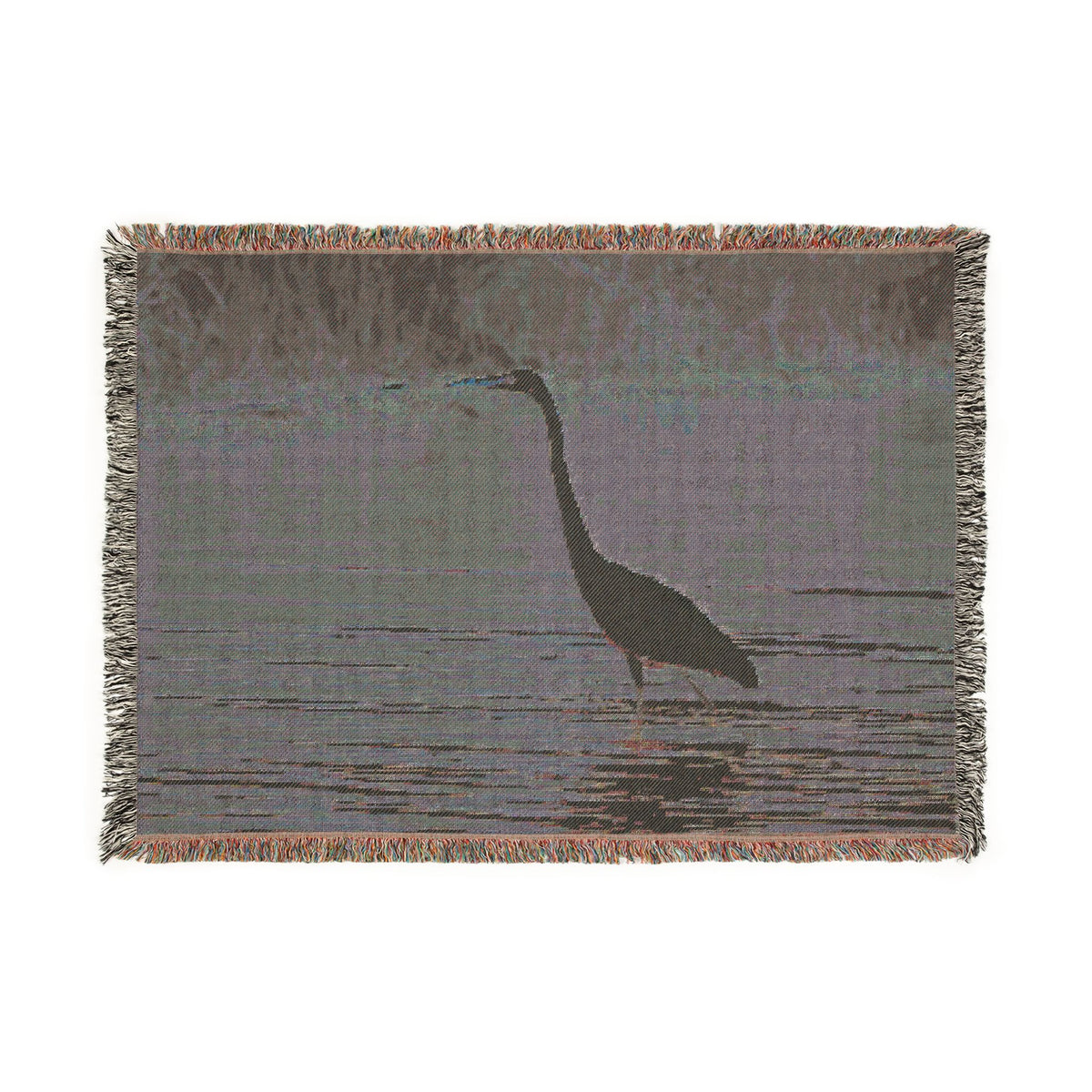 Great Egret Woven Throw Blanket Wildlife Photography Tapestry | Poli Roam
