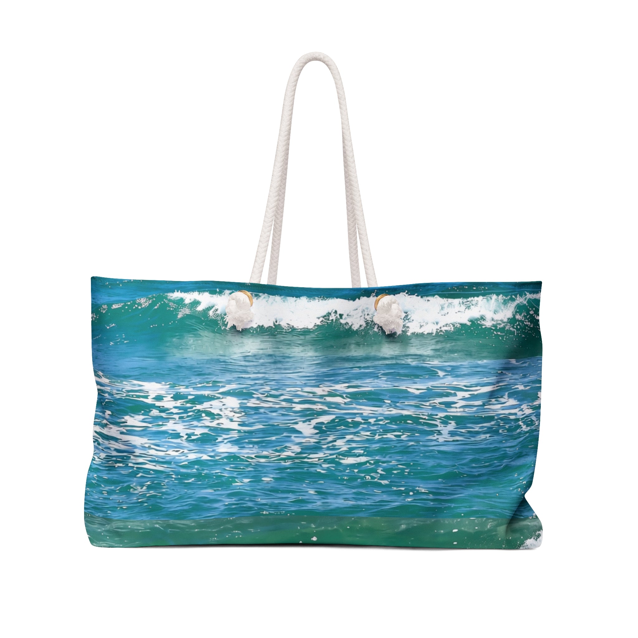 Ocean Wave Blue Weekender Bag – Coastal Travel Bag