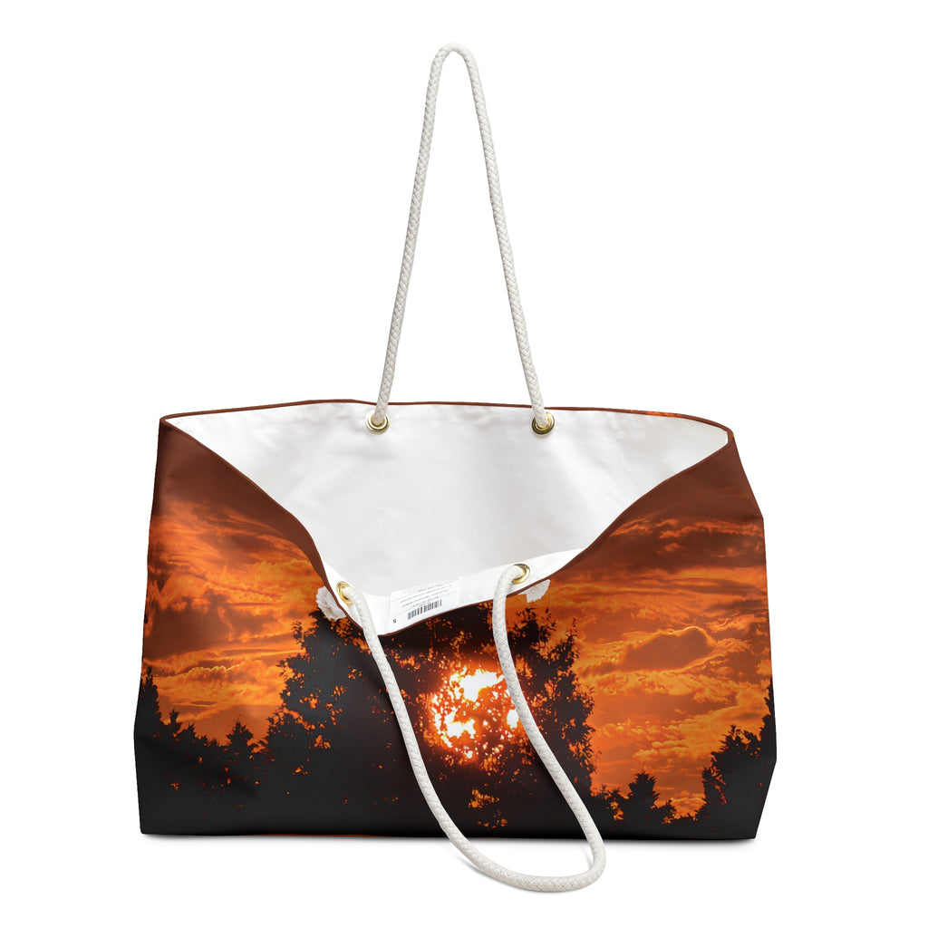 Evening Sunset Weekender Bag – Golden Sky Nature Travel Bag