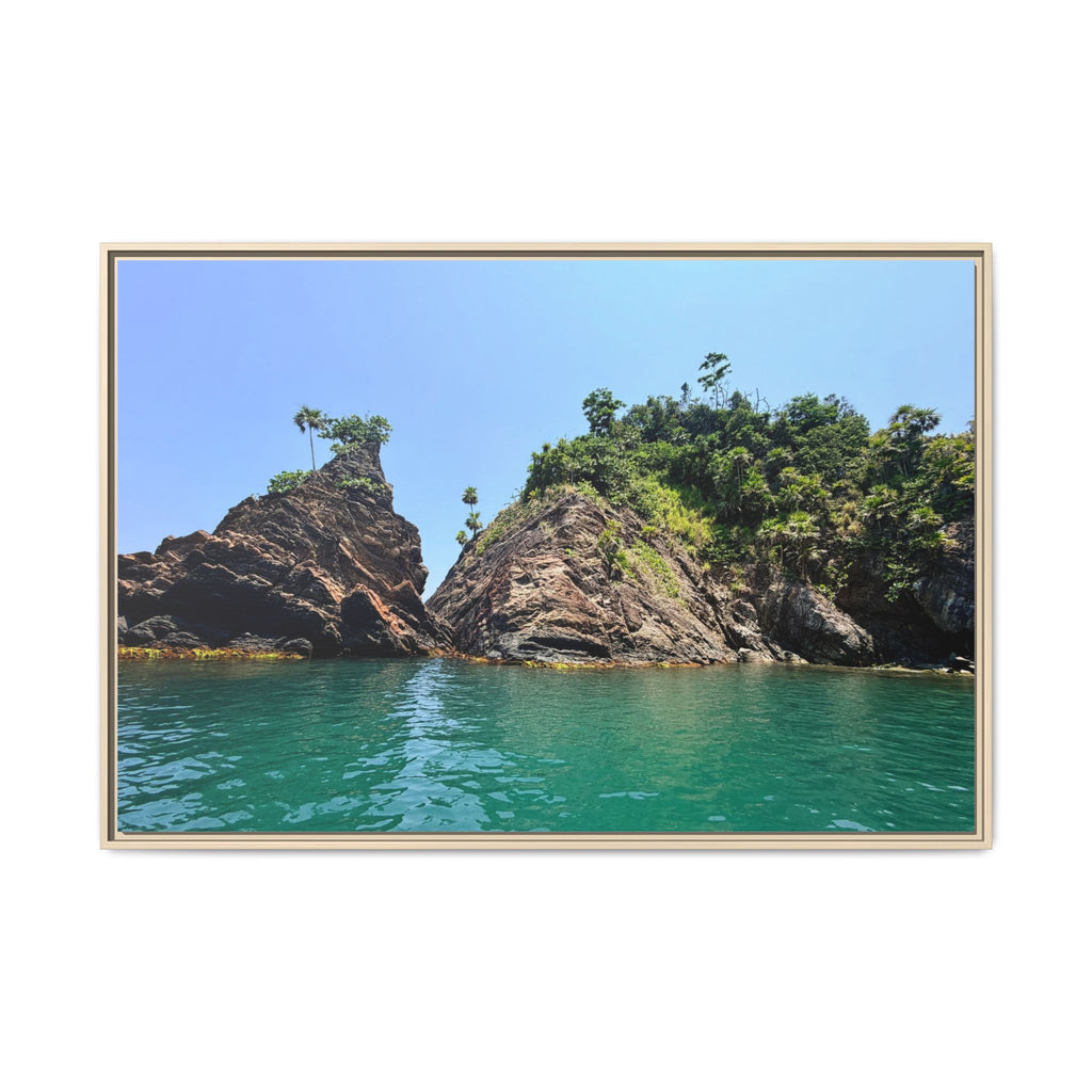 Tela Honduras Beach Matte Canvas, Framed (Multi-color)
