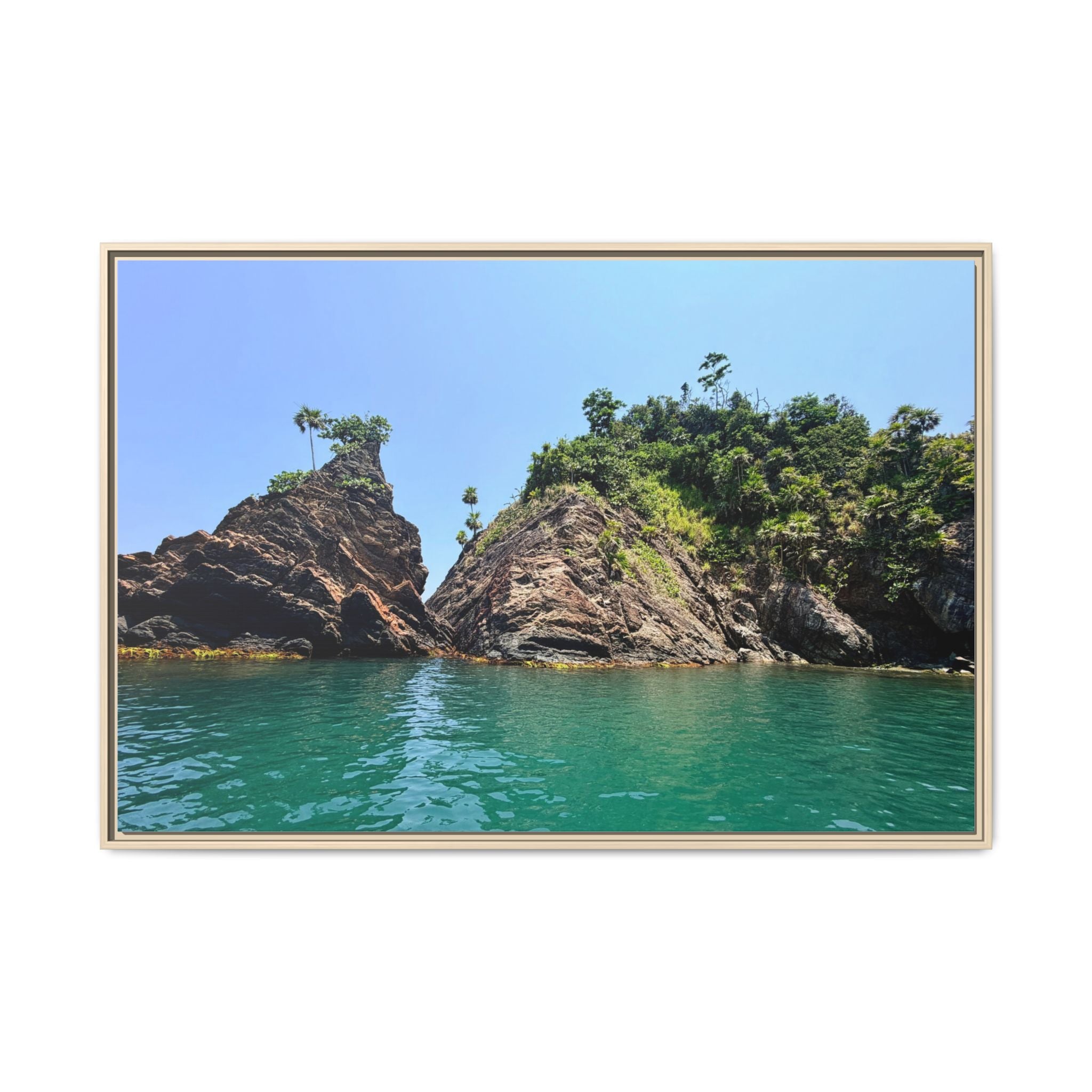 Tela Honduras Beach Matte Canvas, Framed (Multi-color)