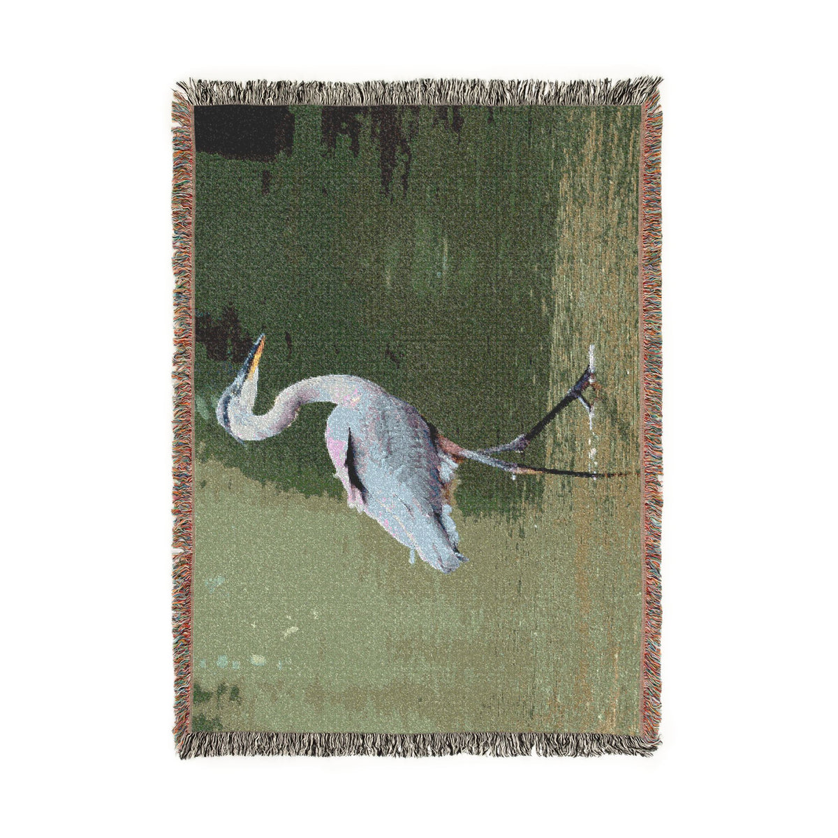 Great Blue Heron — Poli Roam Woven Blanket