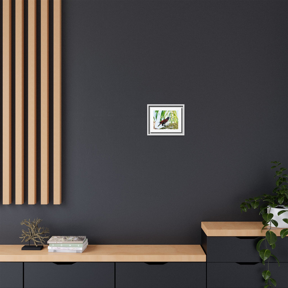 Montezuma Oropendola Matte Canvas, Framed (Multi-color)