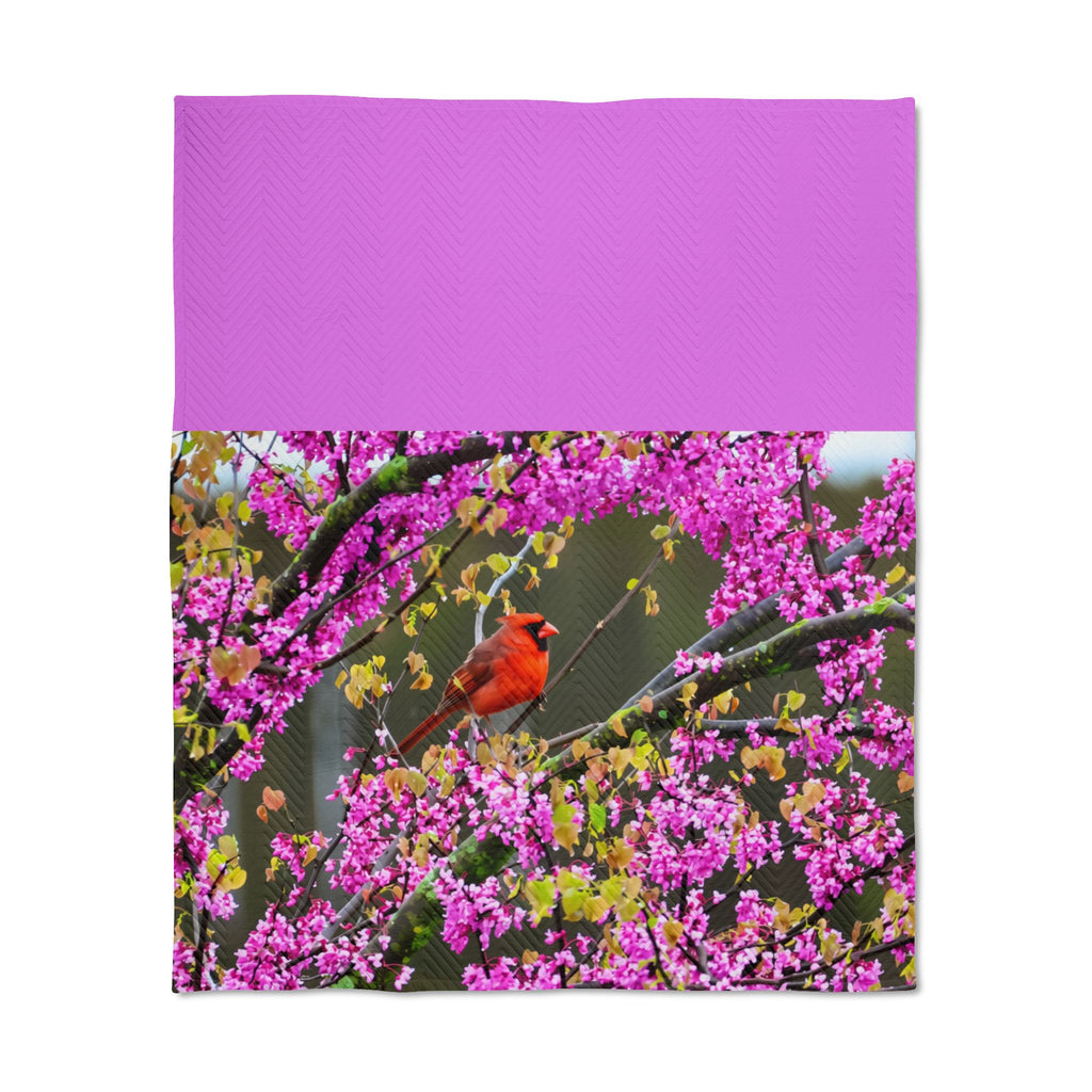 Northern Cardinal Quilted Throw