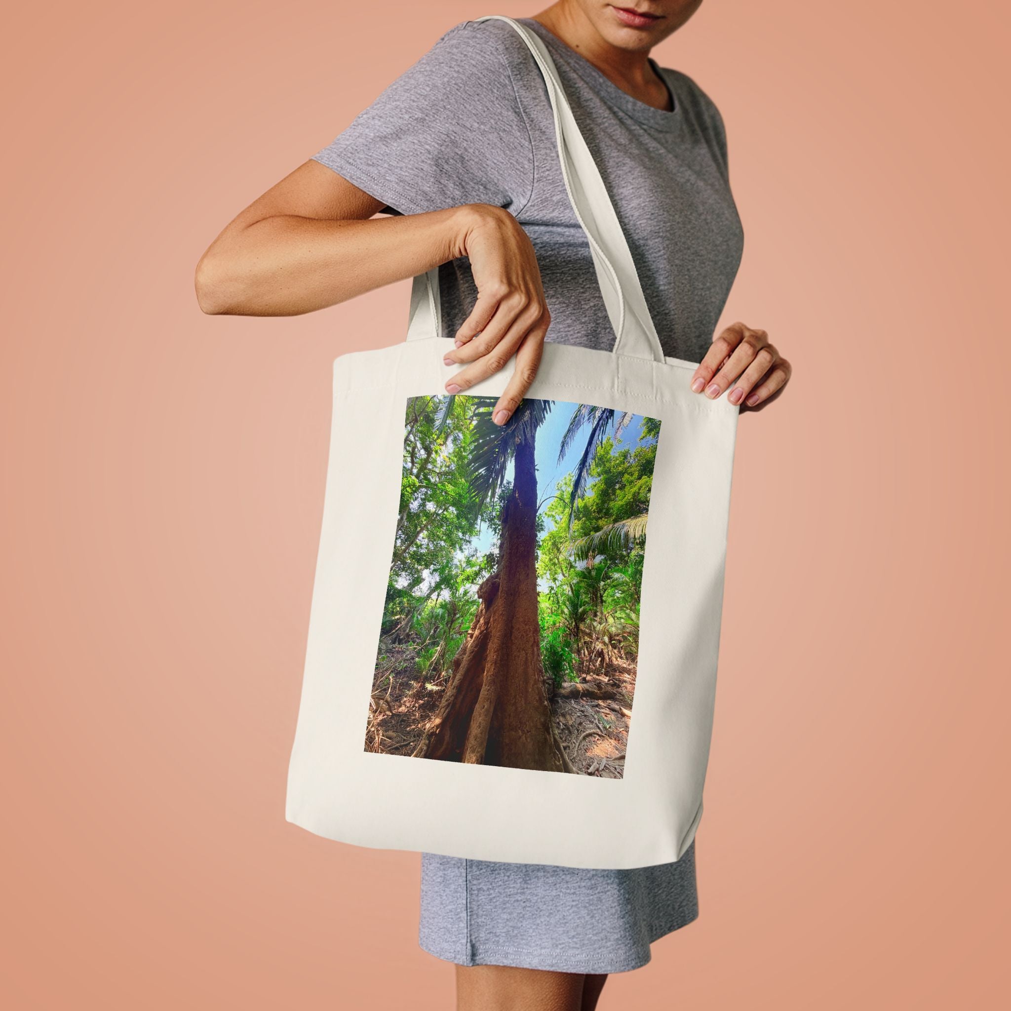 Punta Sal Forest Honduras Cotton Tote Bag – Tropical Nature Carry Bag