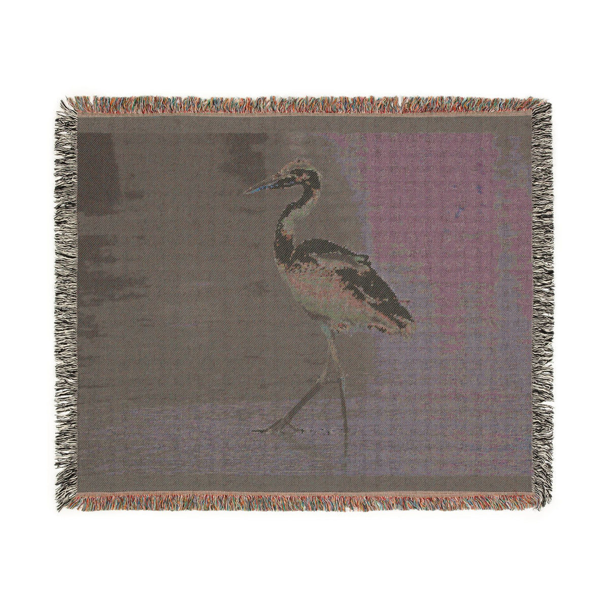 Great Blue Heron — Poli Roam Woven Blanket