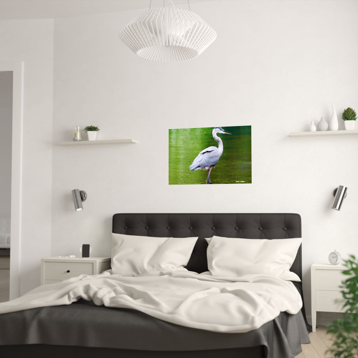 Great Blue Heron Satin Posters (210gsm)