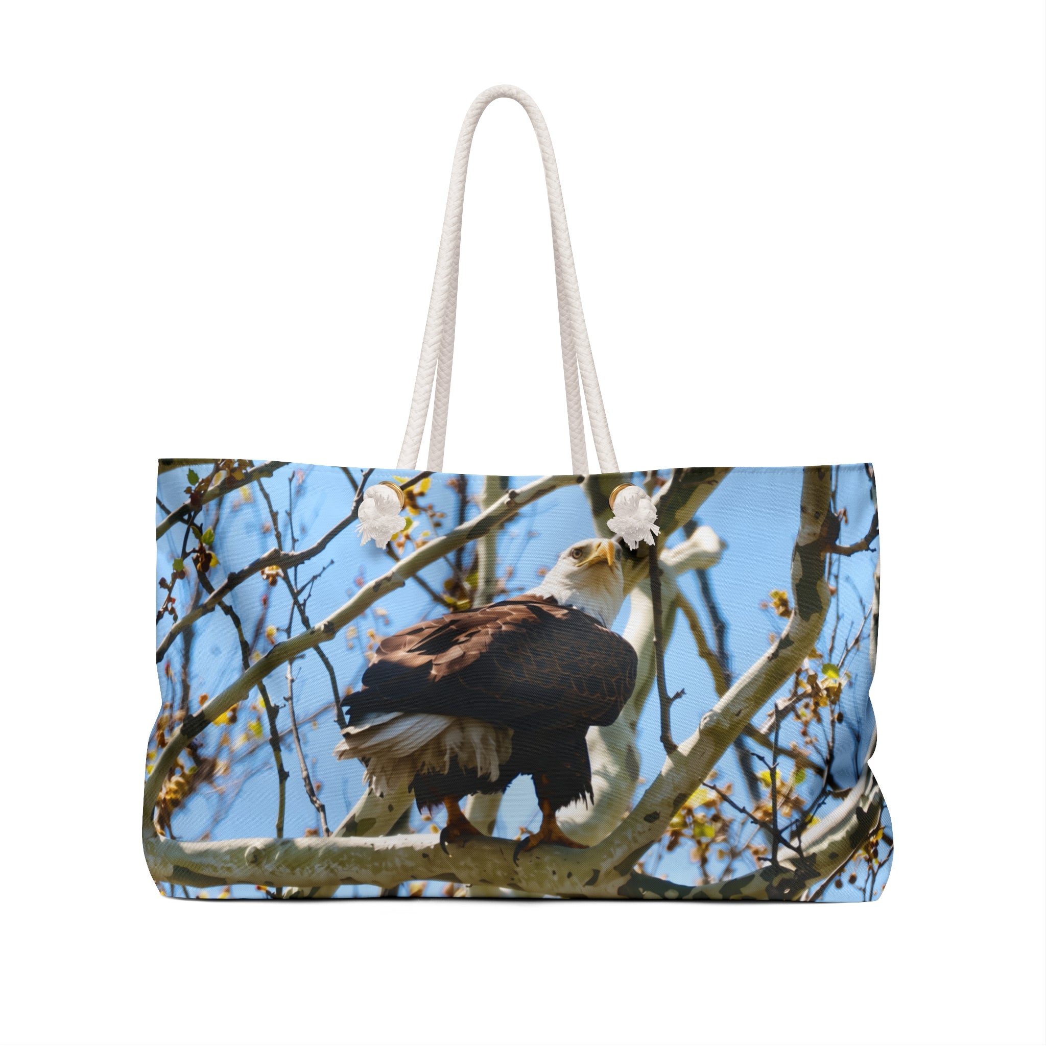 Bald Eagle on a Tree Weekender Bag – American Wildlife Nature Travel Bag