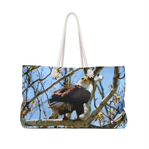 Bald Eagle on a Tree Weekender Bag – American Wildlife Nature Travel Bag