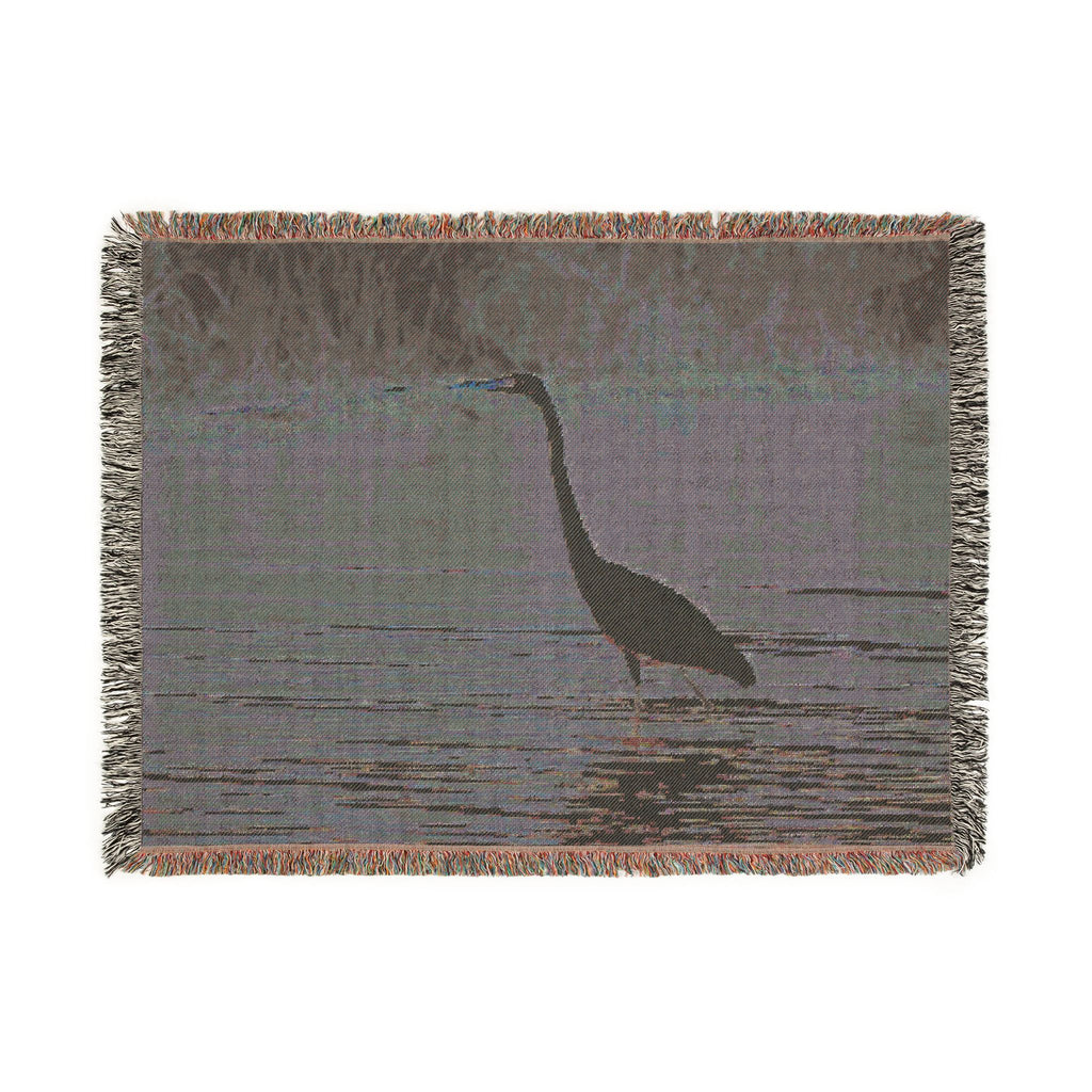 Great Egret Woven Throw Blanket Wildlife Photography Tapestry | Poli Roam