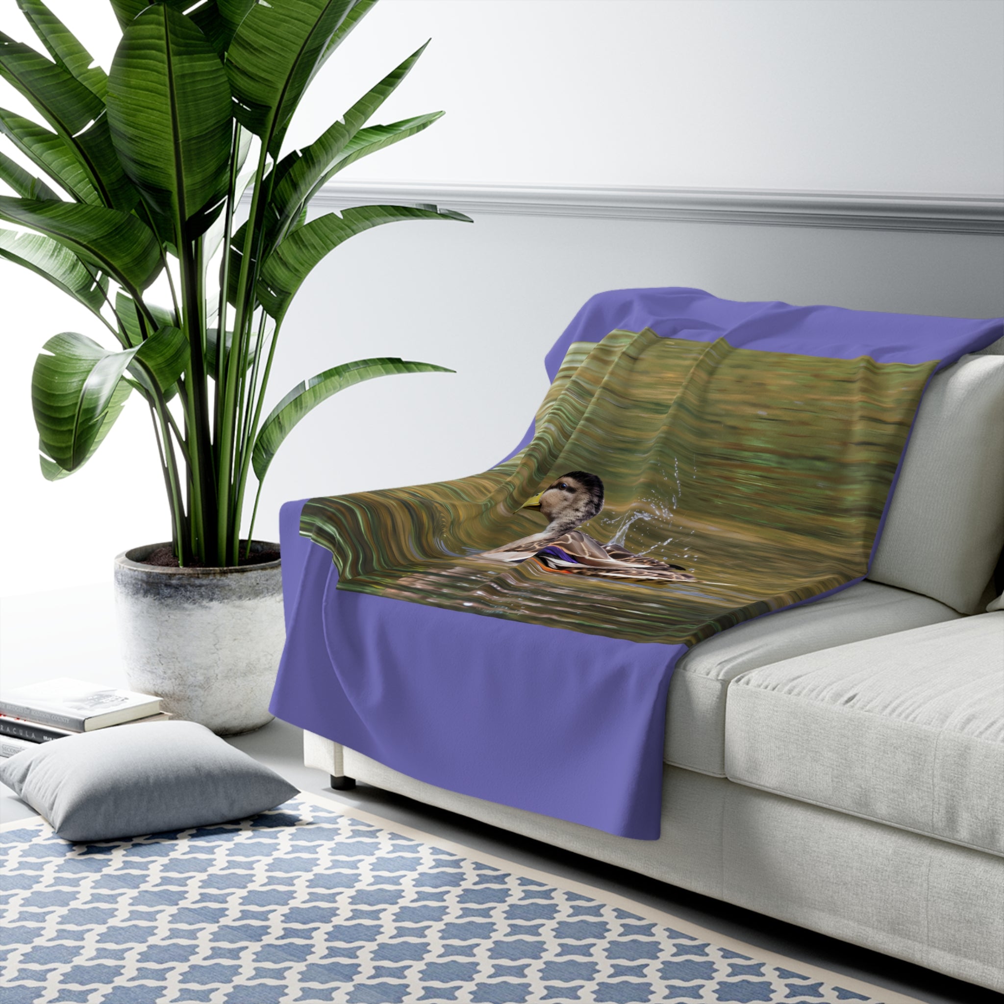 Mallard duck Sherpa Fleece Blanket