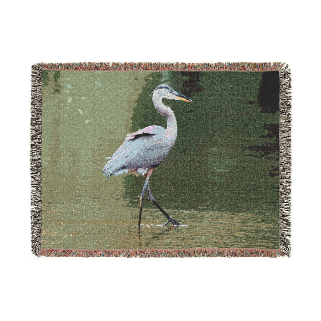Great Blue Heron — Poli Roam Woven Blanket