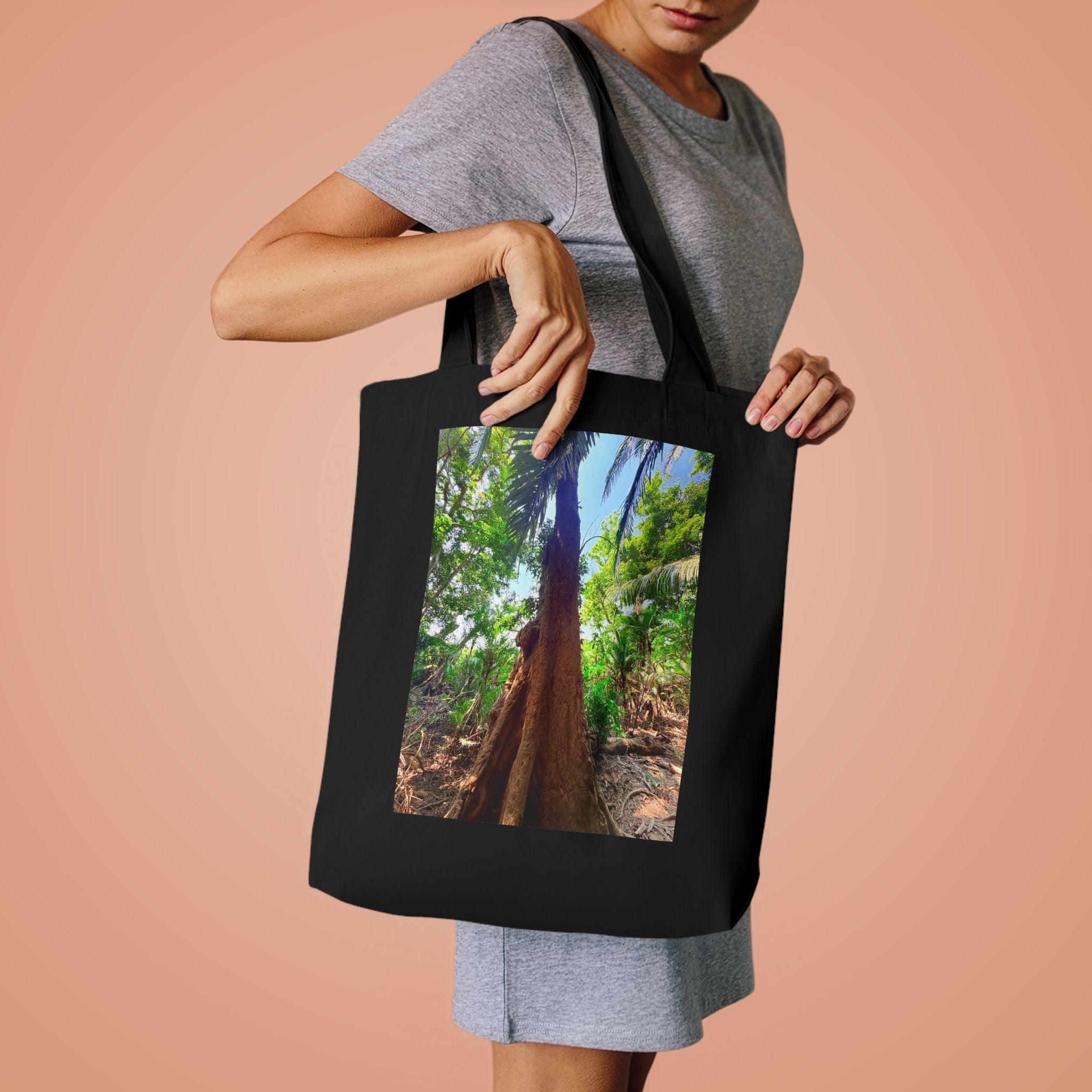 Punta Sal Forest Honduras Cotton Tote Bag – Tropical Nature Carry Bag