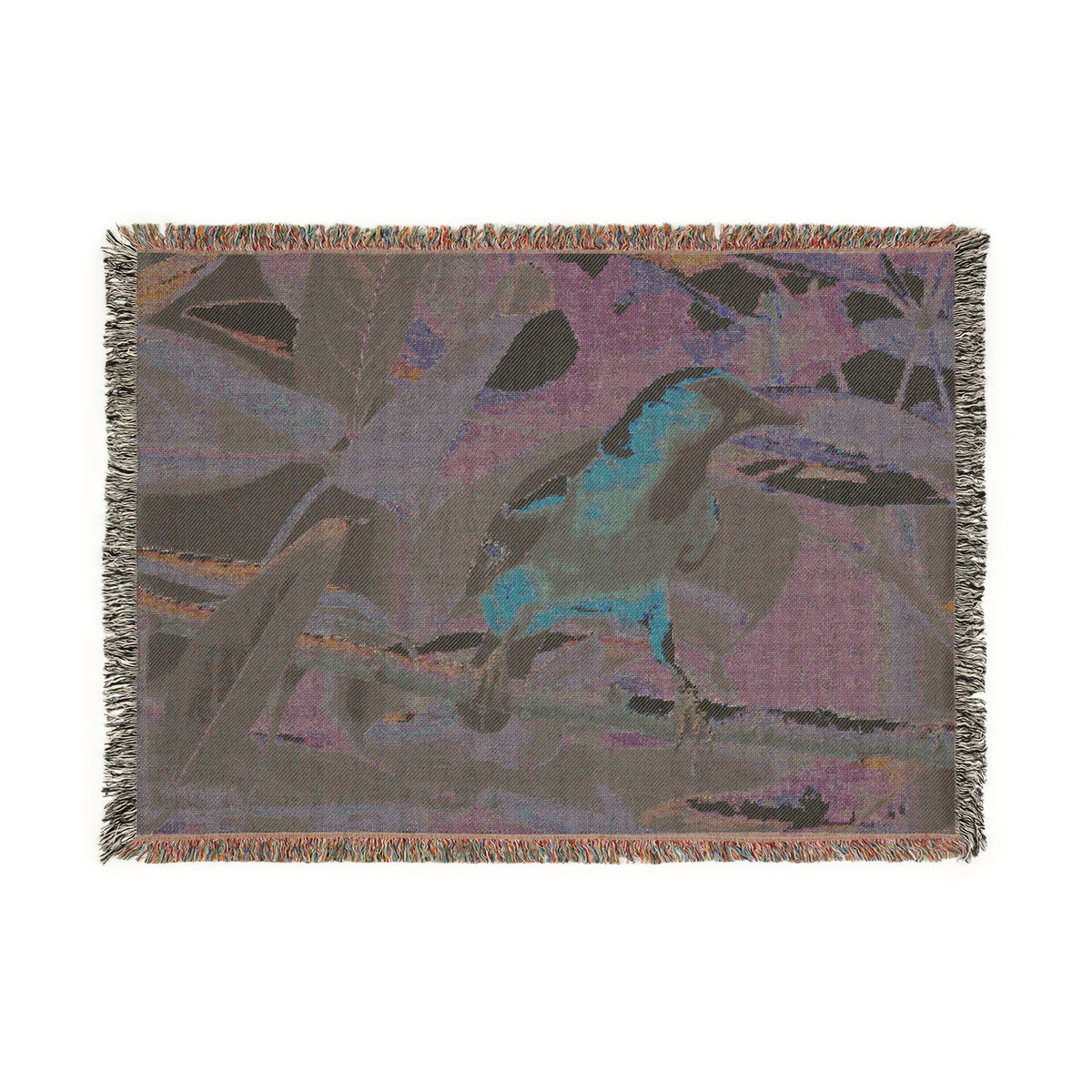 Oriole Bird Woven Throw Blanket Wildlife Photography Tapestry | Poli Roam