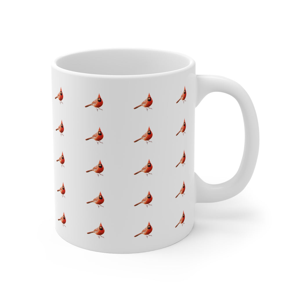 Northern Cardinal Ceramic Mug 11oz – Backyard Bird Wildlife Coffee Cup