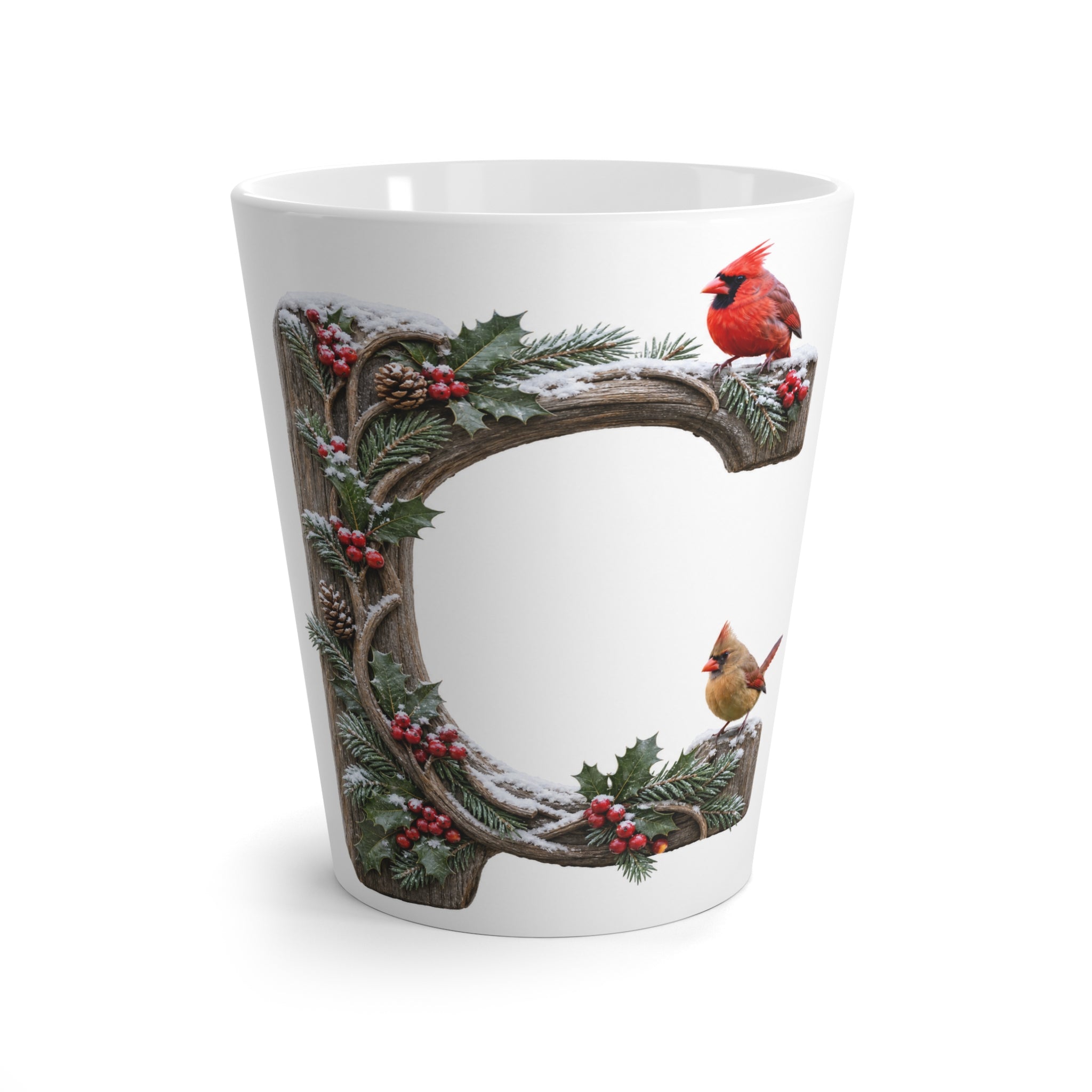 Winter Cardinal Latte Mug