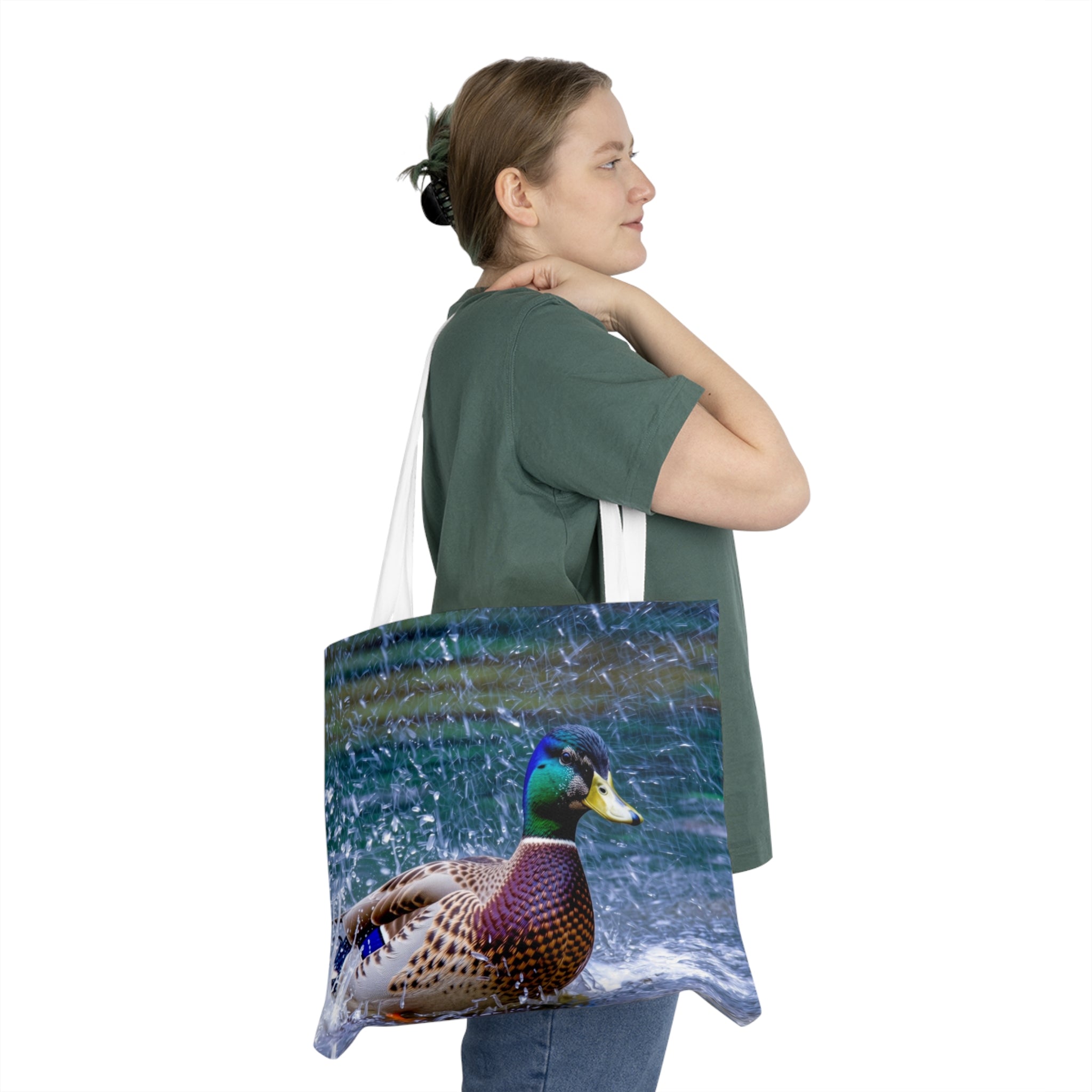 Mallard Duck Shoulder Tote Bag (AOP)