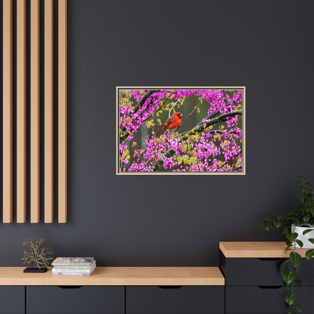 Northern Cardinal Matte Canvas, Framed (Multi-color)