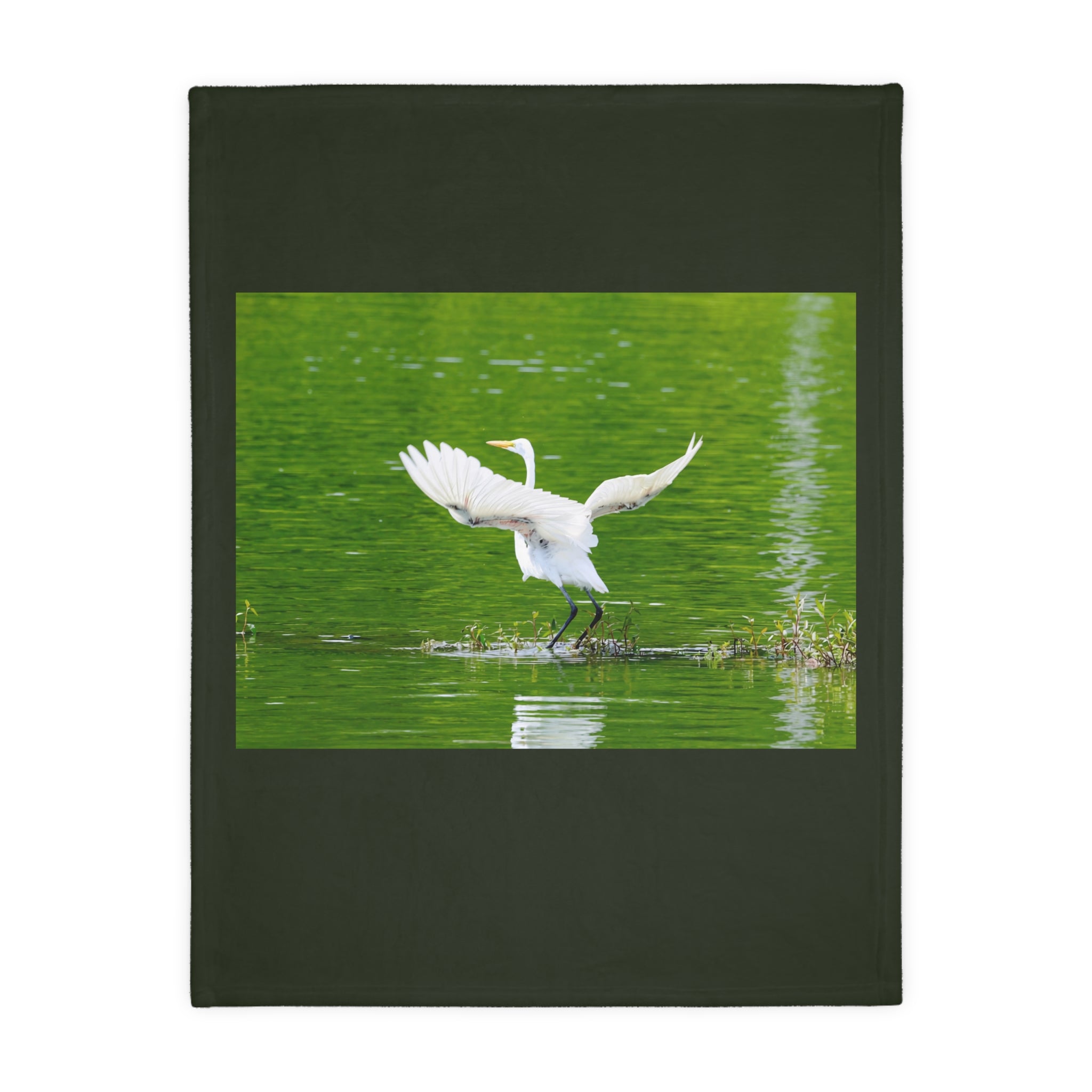 Egret Velveteen Microfiber Blanket (Two-sided print)