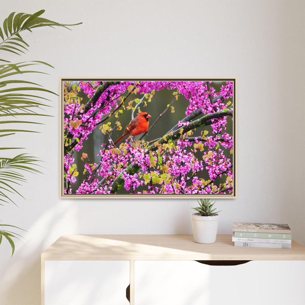 Northern Cardinal Matte Canvas, Framed (Multi-color)