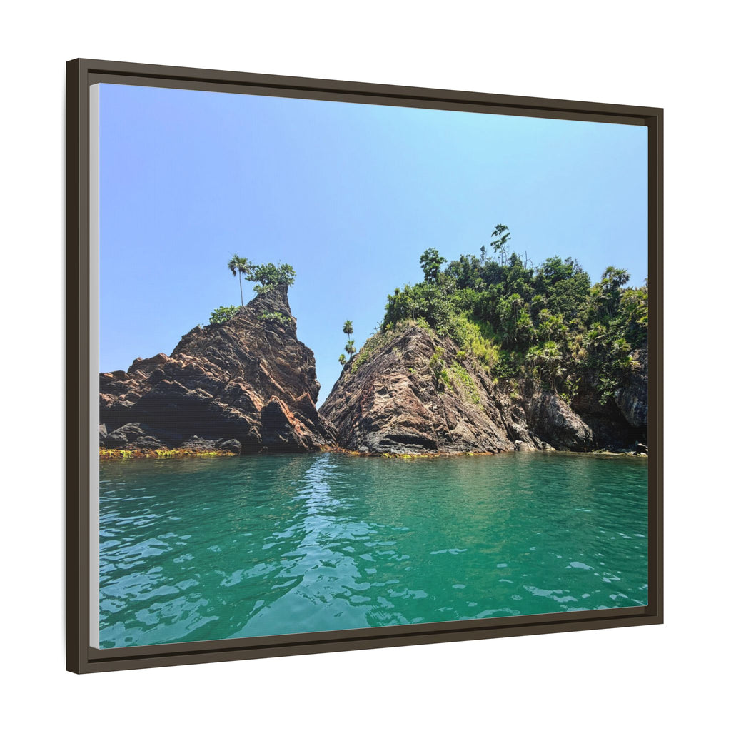 Tela Honduras Beach Matte Canvas, Framed (Multi-color)