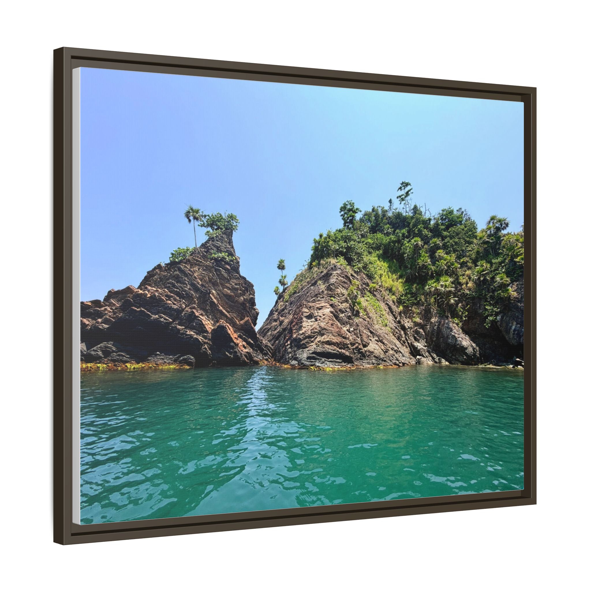 Tela Honduras Beach Matte Canvas, Framed (Multi-color)