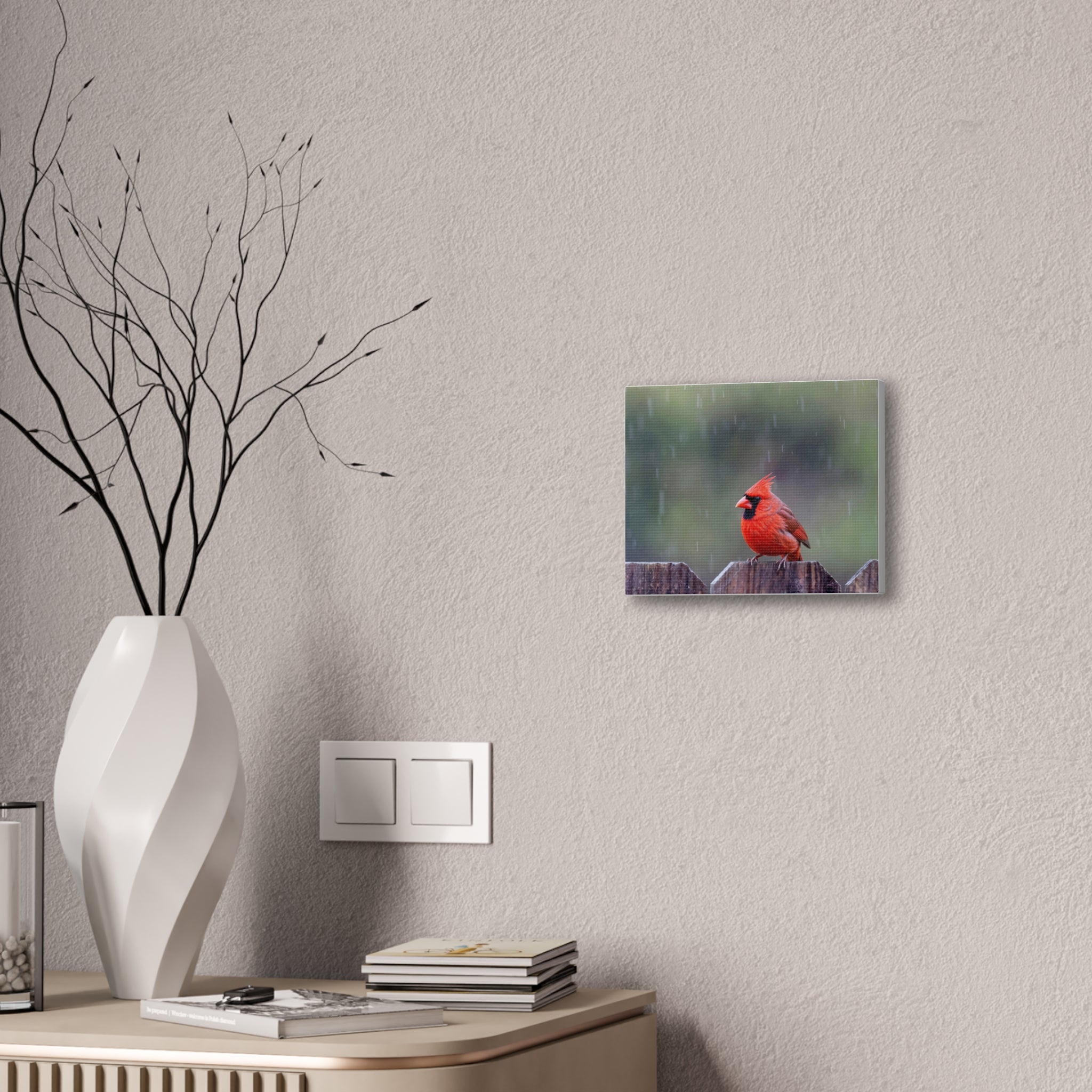 Northern Cardinal Canvas Stretched, 0.75"