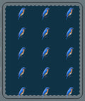 Eastern Blue Bird Pixel Fleece Blanket (AOP)