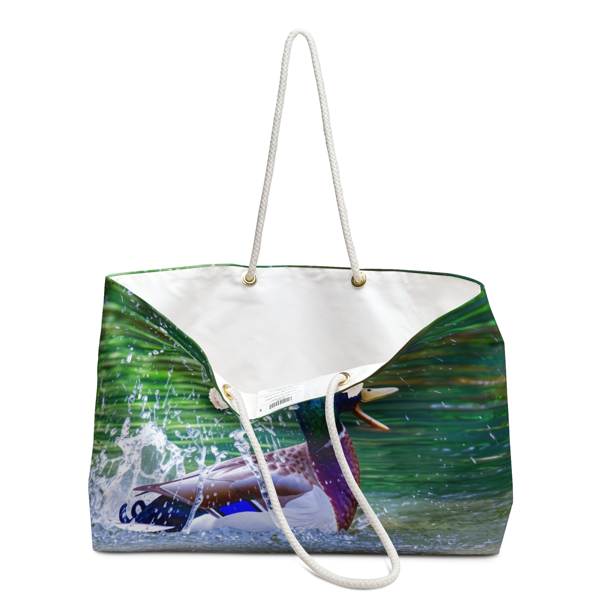 Mallard Duck in River Weekender Bag – Wildlife Nature Travel Bag