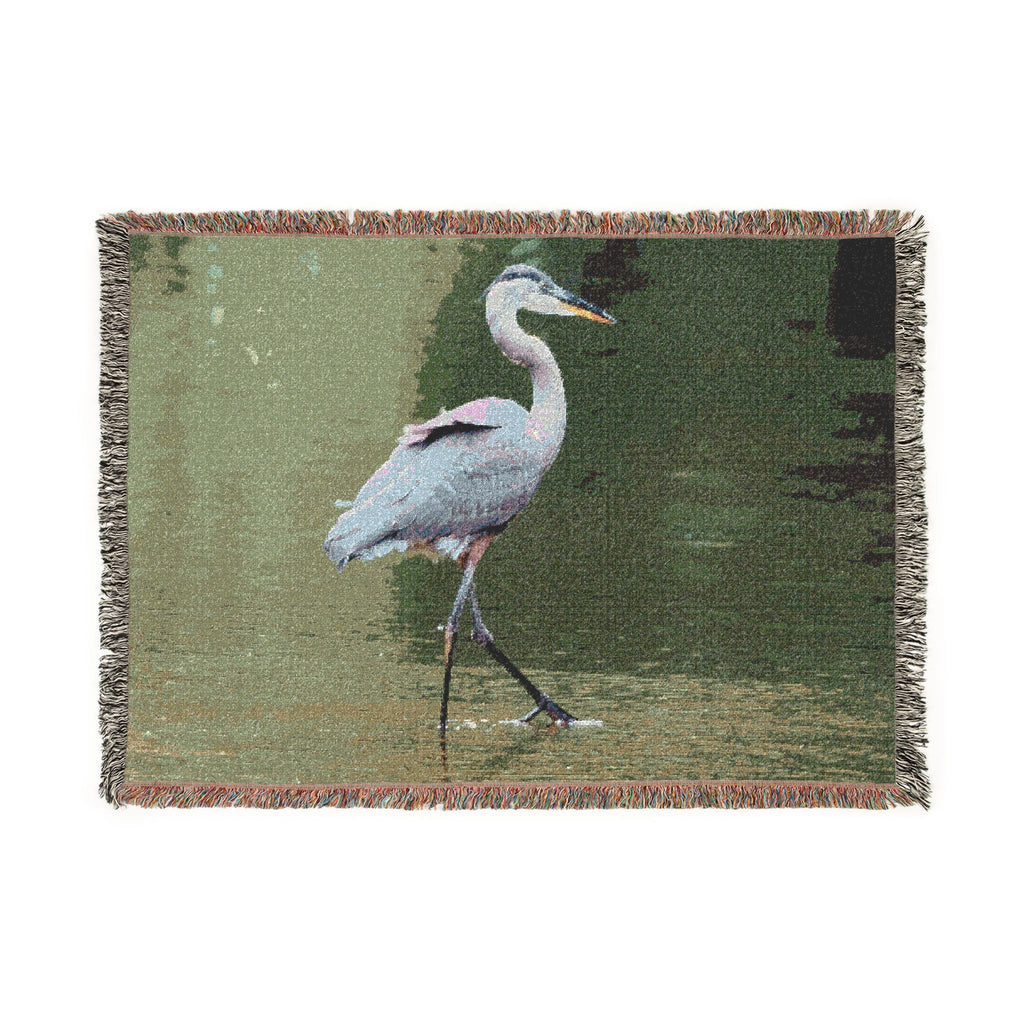 Great Blue Heron — Poli Roam Woven Blanket