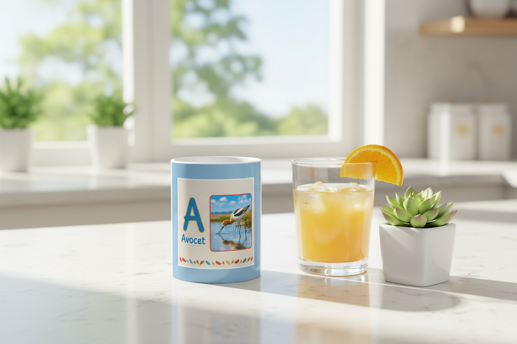 Avocet Bird 11oz White Mug