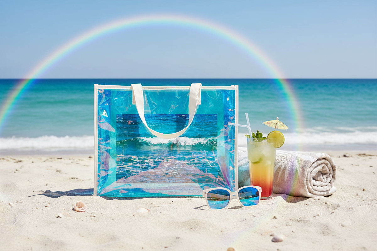 Beach Holographic Tote Bag