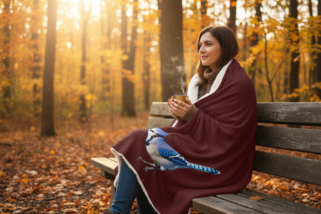 Blue Jay Sherpa Blanket