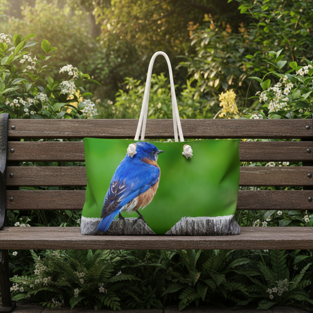 Eastern Blue Bird Weekender Bag