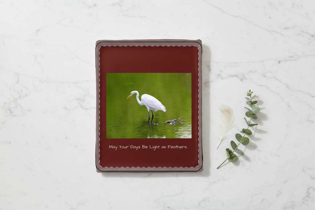 Egret Pixel Fleece Blanket (AOP)