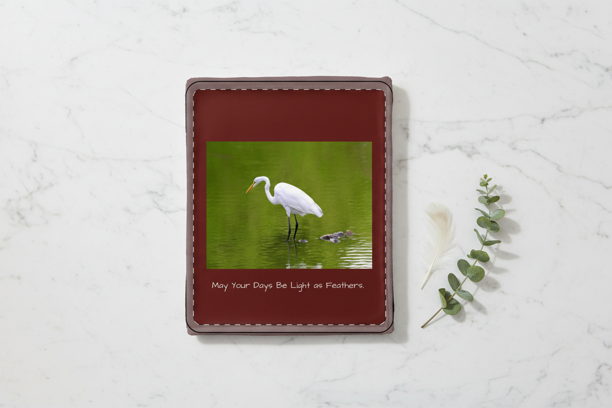 Egret Pixel Fleece Blanket (AOP)