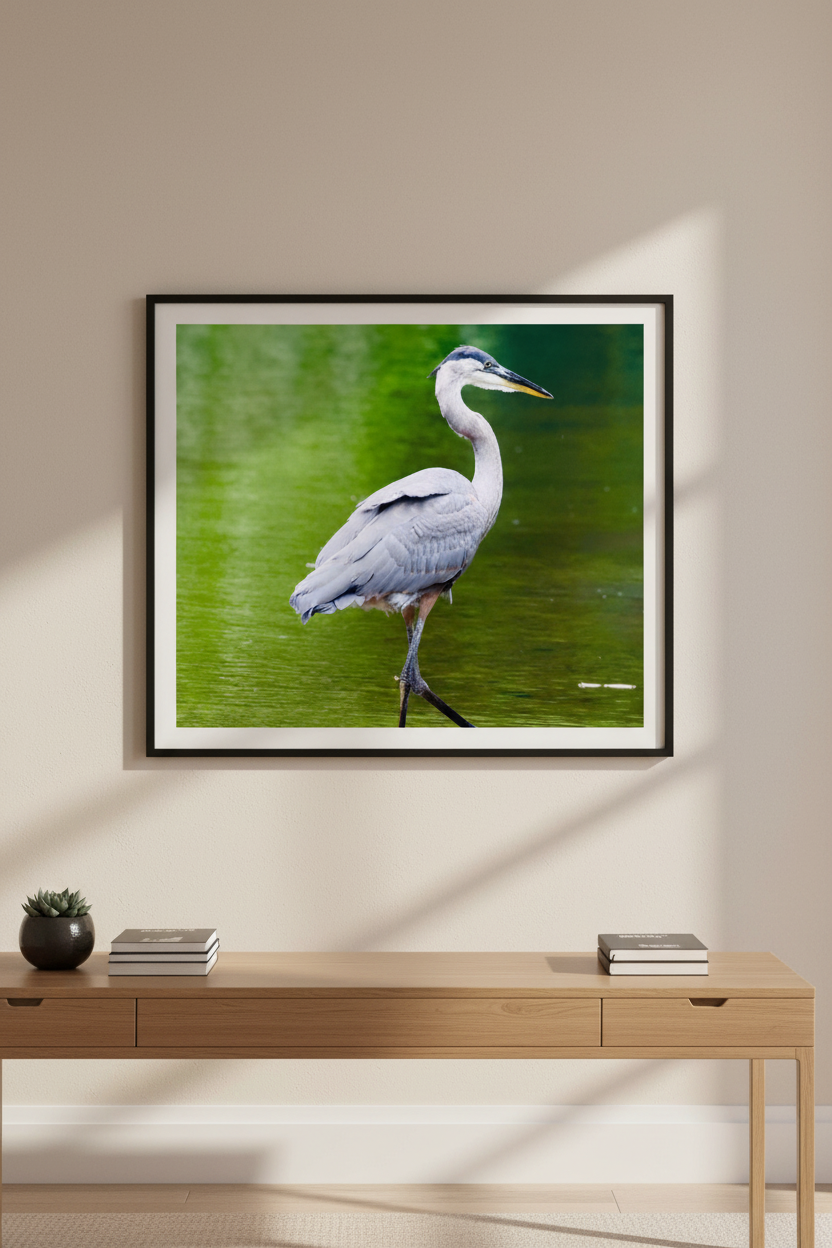 Great Blue Heron Satin Posters (210gsm)