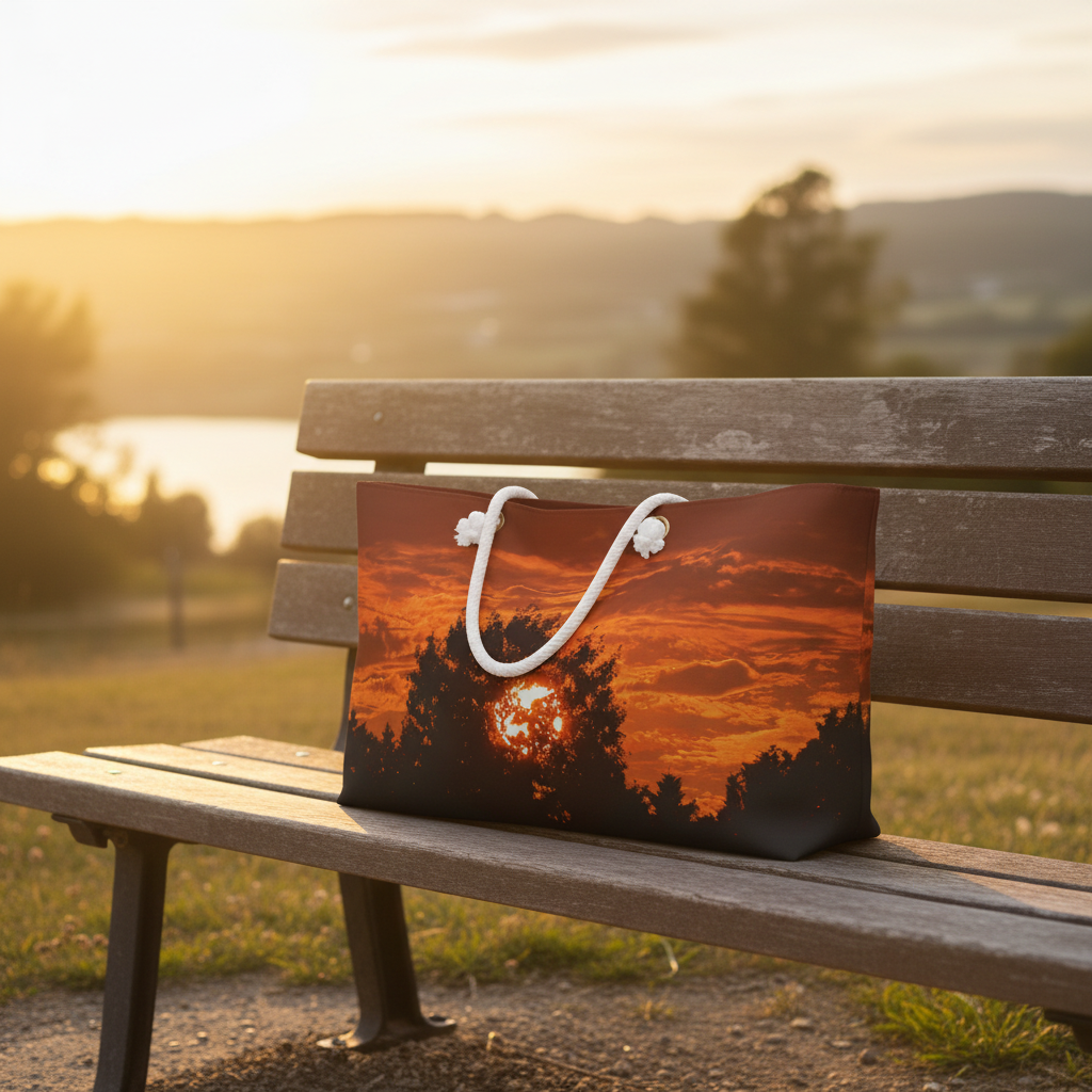 Evening Sunset Weekender Bag – Golden Sky Nature Travel Bag