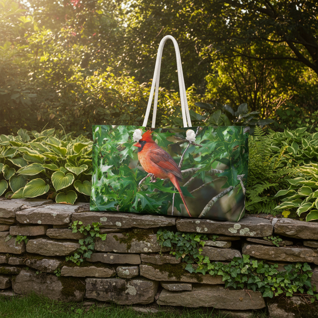Northern Cardinal on a Tree Weekender Bag – Backyard Bird Wildlife Travel Bag