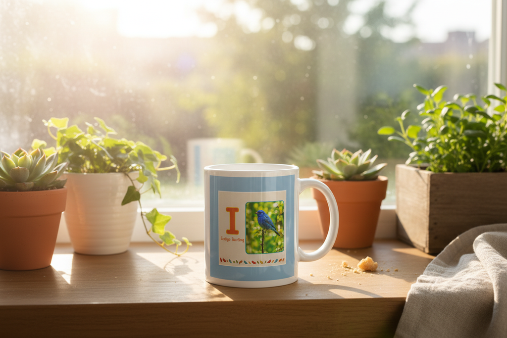 Indigo Bunting Jumbo Mug, 20oz