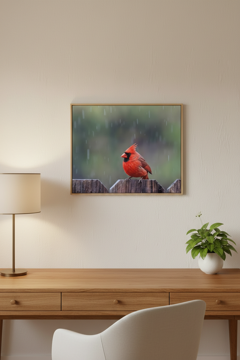 Northern Cardinal Canvas – Home Office