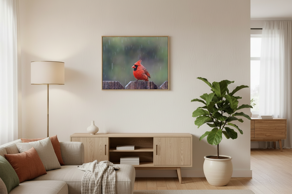 Northern Cardinal Canvas Stretched, 0.75"