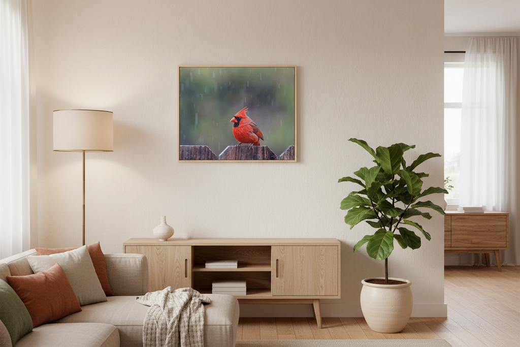 Northern Cardinal Canvas Stretched, 0.75"