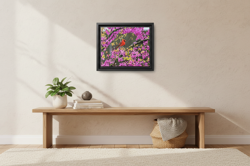 Northern Cardinal Matte Canvas, Framed (Multi-color)